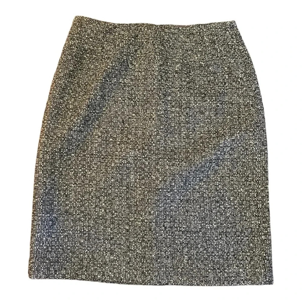 Eddie Bauer White and Black Wool Skirt size 10